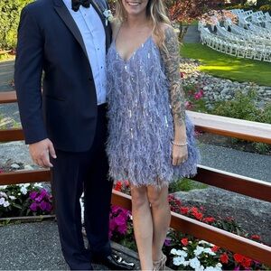 ASOS Purple Feather Dress